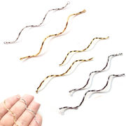 ステンレス304 チャーム 【スティック コネクター 10個売り】波 ツイスト 金属アレルギー対応 アクセサリー