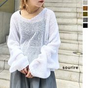 【2025新作】透かし編みショート丈ニットプルオーバー