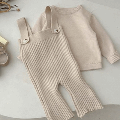 【春秋新作】韓国風子供服 ベビー服 キッズ 男女兼用 サロペットORニット