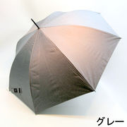 【晴雨兼用傘】【紳士用】【長傘】遮光シャンブレー生地裏面ブラックコーティングジャンプ傘