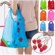 収納バッグ 小物収納  ショッピングバッグ エコバッグ イチゴ柄 撥水 レジ袋 折りたたみバッグ 旅行出張用