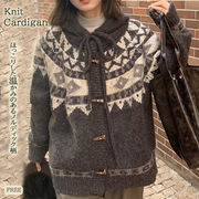 ジップアップカーディガン ニット ダブルジップ トップス フード