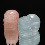 天然石パーツ　貔貅（ヒキュウ）　MIXベリル　横穴　約1&#12316;1.2cm×約1.5&#12316;1.8cm