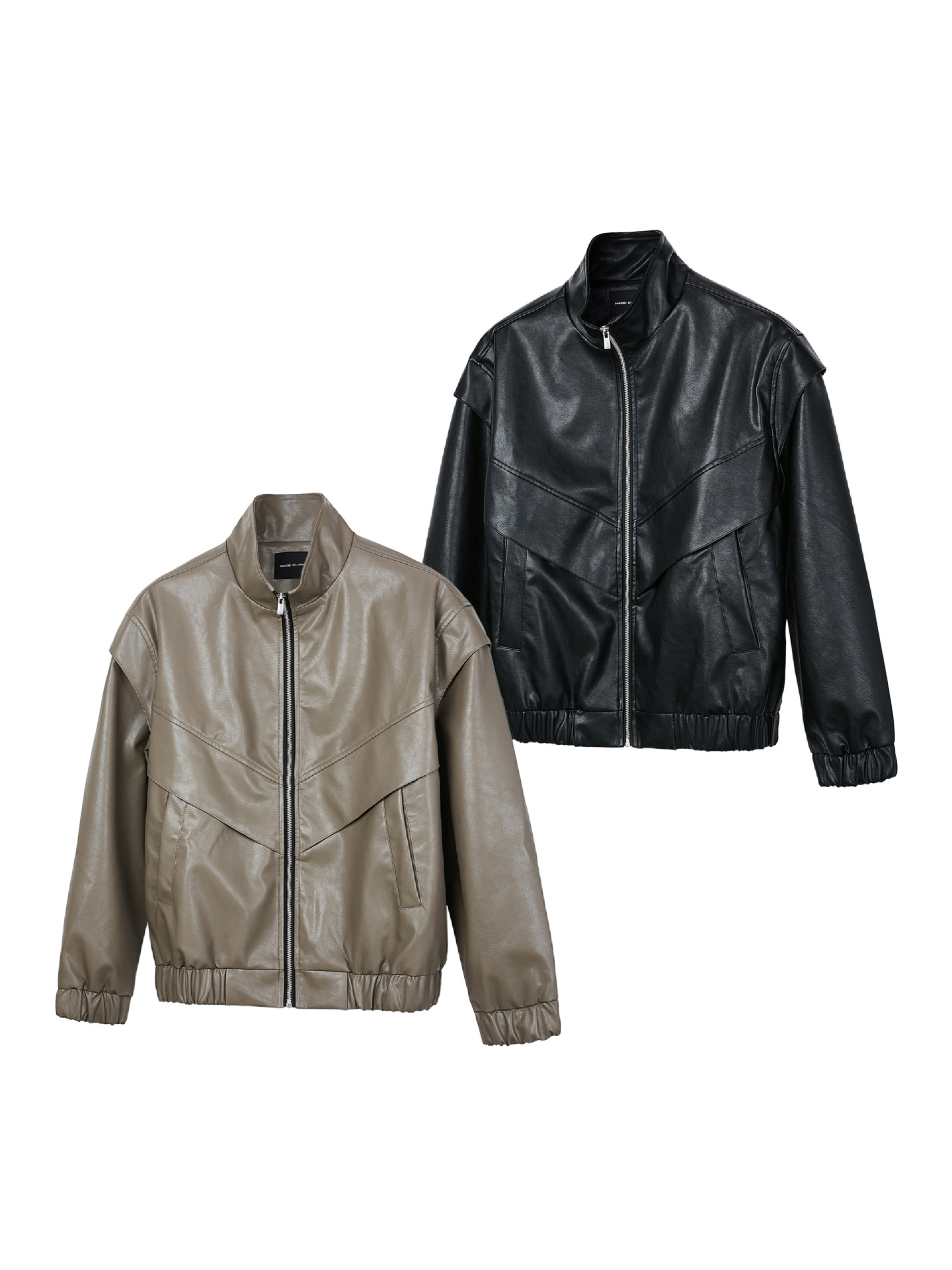 メンズファッション PU ジャケット 男女兼用 ストリート系 防寒アウター 春秋 2025新作★全2色