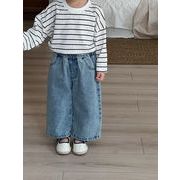 2025春夏子供服 シンプル ゆったり デニムパンツ 韓国風 ボトムス ジーンズ ロングパンツ[80~130cm]