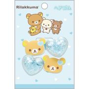 リラックマ ヘアゴム 2個セット リラックマ　ブルー　ハート　シャカシャカ　ビーズ入