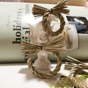 しめ縄  壁掛け しめ飾り 端午の節句 正月飾り  信濃結び飾り お正月グッズ   しめ縄リース半製品