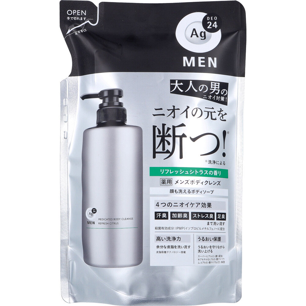 エージーデオ24メン 薬用メンズボディクレンズ リフレッシュシトラスの香り 詰替用 420mL