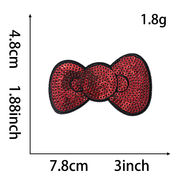 クロスボーダーtemu現物ホットタイプ開叉蝶結納グリッター刺繍パッチアイロン刺繍布DIYスパンコール