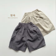 2025春夏子供服 カジュアル系 シンプル ショートパンツ 韓国風 ボトムス 男女兼用 2色展開[80~130cm]