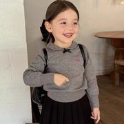 子供服 キッズ トップス ニット セーター 長袖 毛糸 ポロニット 女の子