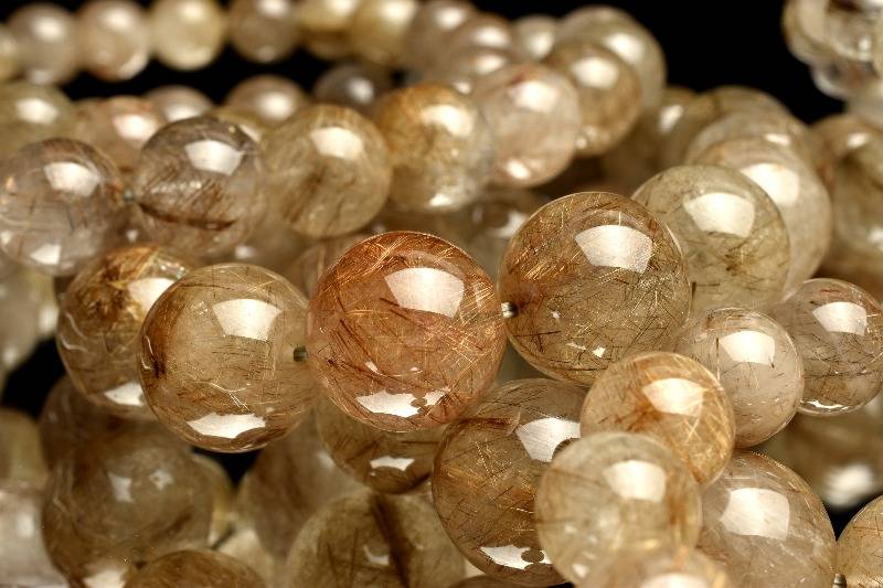 シャンパンカラー シルバールチルクォーツ 10mm ブレスレット 1個売り