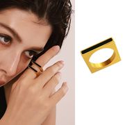 サージカルステンレス指輪　リング　ピアス　アクセサリー　金属アレルギー対応　18kコーティング