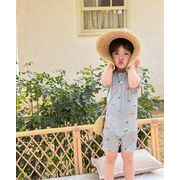 【2025夏新作】韓国風 ins子供服 水着 ★韓国風★可愛い★速乾★半袖連体水着★ 90cm~140cm