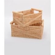 販売！完売しました 多機能 折り畳み式 籐編みバスケット リビング収納 寝室用 洗面所整理 衣類 食品