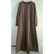 在庫処分 ワンピース ロング丈ワンピース レディース ラウンドネック 長袖