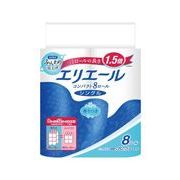 日本製 made in japan エリエール トイレットティシュー8Rシングル 1.5倍巻き 82.5m 46-979