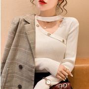 新作 ニット　レディース　　トップス　アパレル　長袖　着やせ じゅんいろ 上着