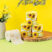 ひまわり／トイレットロール　ペーパー　トイレ　粗品　ノベリティ　景品　夏