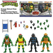 タートルズ  7” Scale Action Figure   Stump Wrestling Turtles 4 Pack  【NECA】
