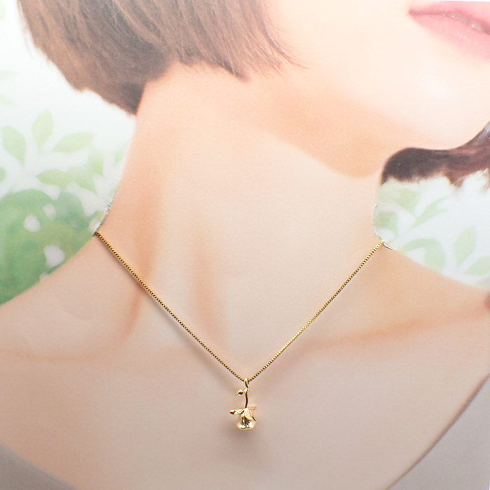 188. チャーム 一輪のバラ ピンクゴールド 1個 ローズ バラ 薔薇