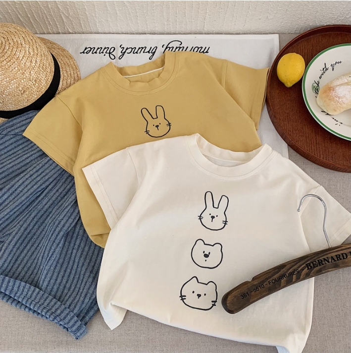 2025夏新作★韓国風子供服★キッズ★ 半袖★Tシャツ★アンダーシャツ ★2色★ 80cm-130cm