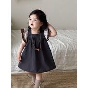 2025新作韓国子供服 ベビー服  キッズ 女の子ノースリーブワンピース 73cm-100cm