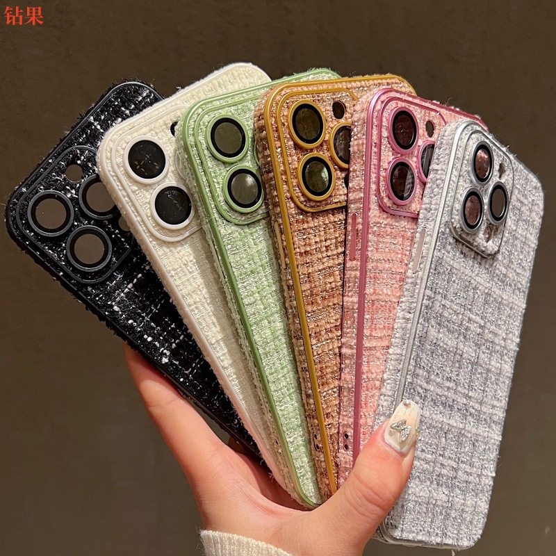 iPhone15 ケース iPhone16 ケース ツイード iPhone14Plus iPhone14ProMax 刺繍 iPhoneケース 軽量