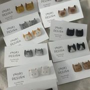 7色 かわいい  猫ピアス  動物 ミニ 耳飾り   ねこ ネコピアス  猫アクセサリー  猫雑貨