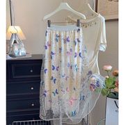 【QY】スカート☆ロングスカート☆レディース服   5色 　蝶