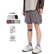 メンズ 2in1スポーツショートパンツ 通気・軽量・UVカット UPF50 春夏用アウトドアウェア 2025★全6色
