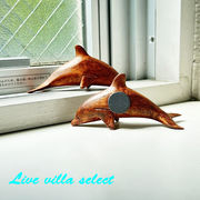 木彫り ミニイルカマグネット