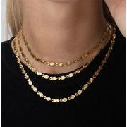 レディースアクセサリー ステンレス スチール ネックレス シンプル チェーン Instagram 超人気 ジュエリー