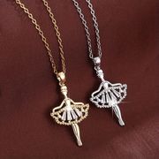 かわいい ジルコン バレエネックレス バレエ用品  女性ネックレス  バレエ雑貨 バレエアクセサリー ギフト