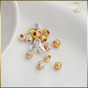 個性的 不規則 金属ビーズ スペーサー メタルビーズ  チャーム ロンデル 14Kメッキ DIYパーツ 手芸