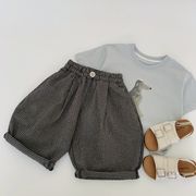 2025春夏子供服 シンプル ショートパンツ 韓国風 キッズ服 ボトムス スラックス カジパンツ [90~140cm]