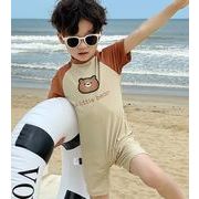 2025夏新作 男の子 半袖連体水着  水泳服砂浜 海水着 子供用水着  ワンピース水着  90-140cm