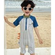 2025夏新作 男の子 半袖連体水着  水泳服砂浜 海水着 子供用水着  ワンピース水着  90-140cm