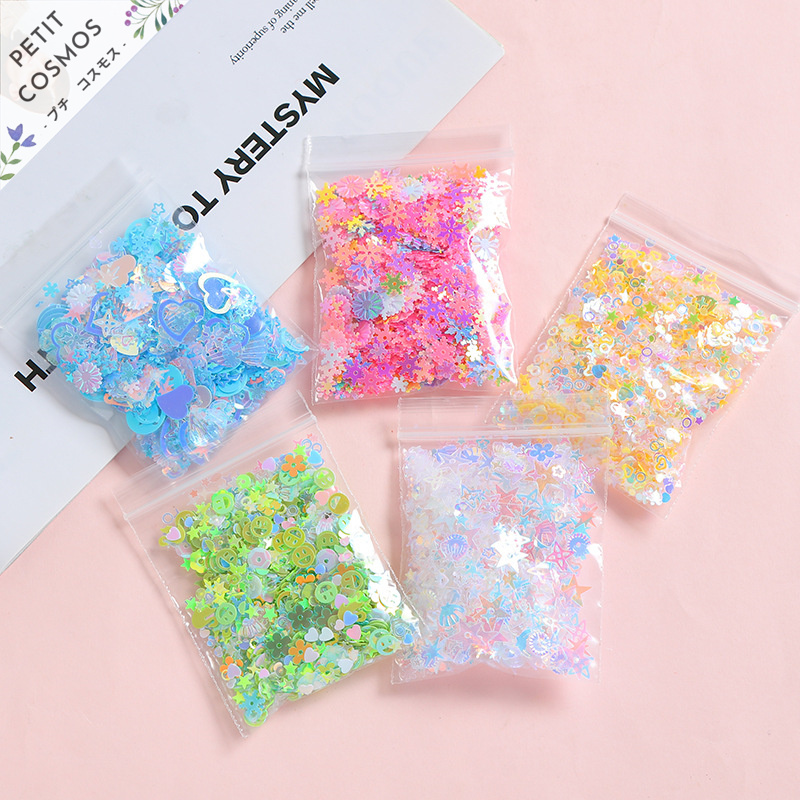 スパンコール キラキラ お花 星形 立体的 樹脂パーツ デコパーツ DIYパーツ 手芸 ハンドメイド