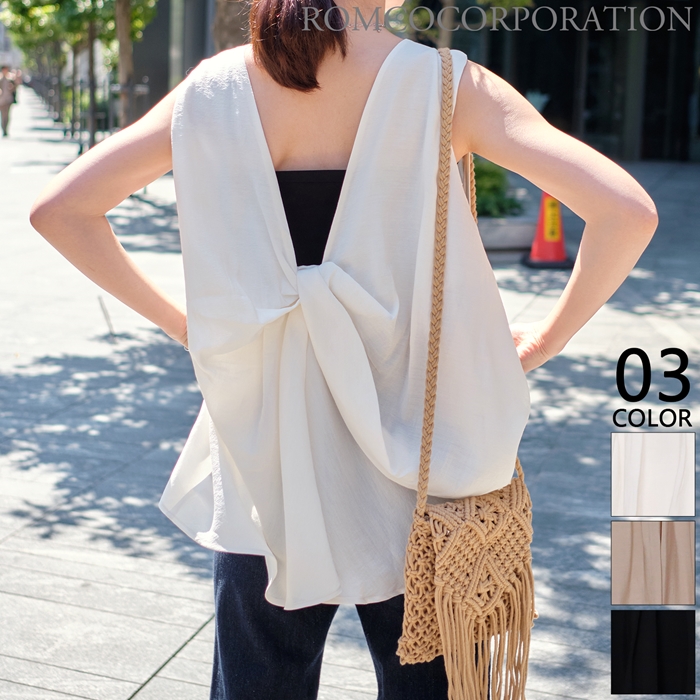再入荷!【2025新作商品♪】バックツイストノースリトップス