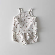 73~100cm　キッズキャミソール＋パンツ　上下セットアップ　韓国キッズ服