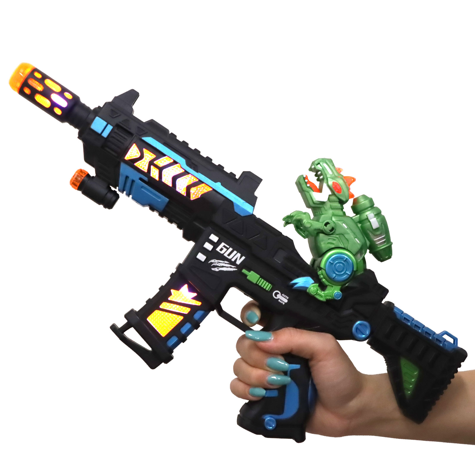 光るおもちゃ・玩具＞光＆音! ローリングモンスターサウンドガン 2色