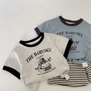 MAI☆男の子用半袖Tシャツ・2025夏用・カートゥーンコットントップス