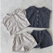 「2024」子供服★トップス+ズボン★セットアップ★韓国子供服★キッズ★2色★70-120CM