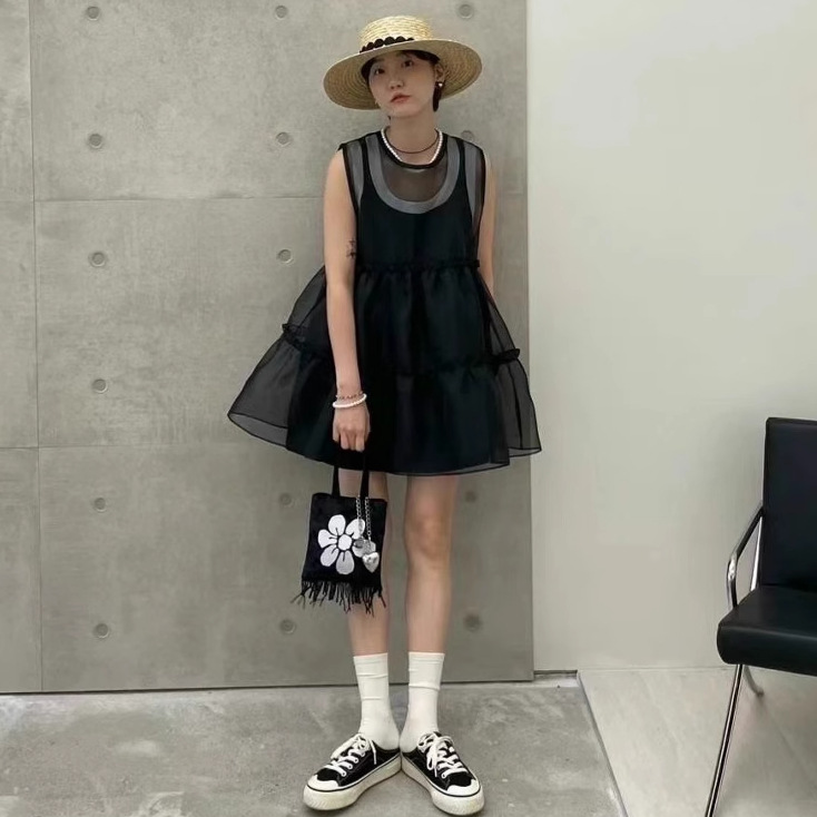 レディース服★ファッション洋服★お洒落ワンピース+ベスト★ 2色