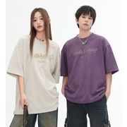 2025新作  トップス   ラウンドネック  半袖Tシャツ   ストリート系  夏服  男女兼用