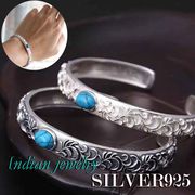 【シルバー925】 巾着付き シルバーアクセサリー リング 指輪 フリーサイズ インディアンジュエリー IDB-3
