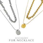 ▼MAGGIO▼英字プレート2連ステンレスショートネックレス