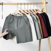 メンズ 無地 ユニセックスショートパンツ ヴィンテージ風 夏用カジュアルハーフパンツ レトロ風★全8色