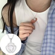 ダイヤモンドネックレス トライアングル S925 シルバーアクセサリー アレルギー対応 おしゃれ 大人かわいい